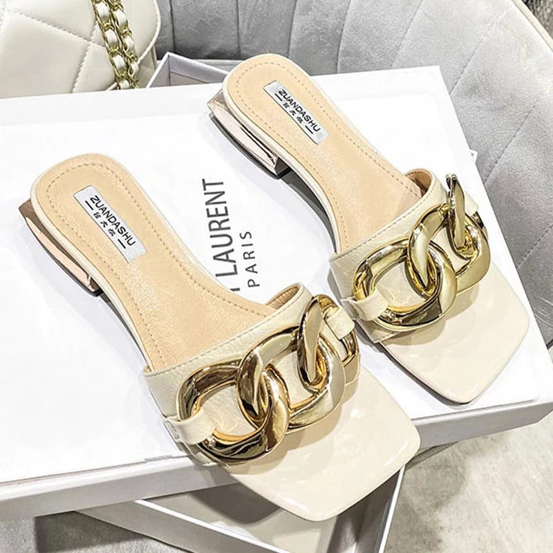VEIGGARA | Pantofole da donna con catena in metallo