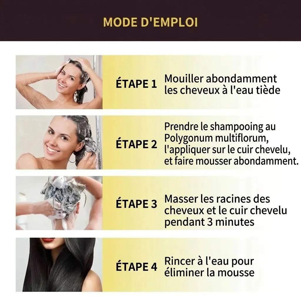Shampoing réparateur et colorant pour cheveux noirs | Veiggara