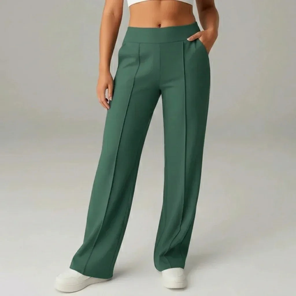 SoftFlex Comfort | Pantaloni a vita alta elasticizzati a gamba larga - VEIGGARA