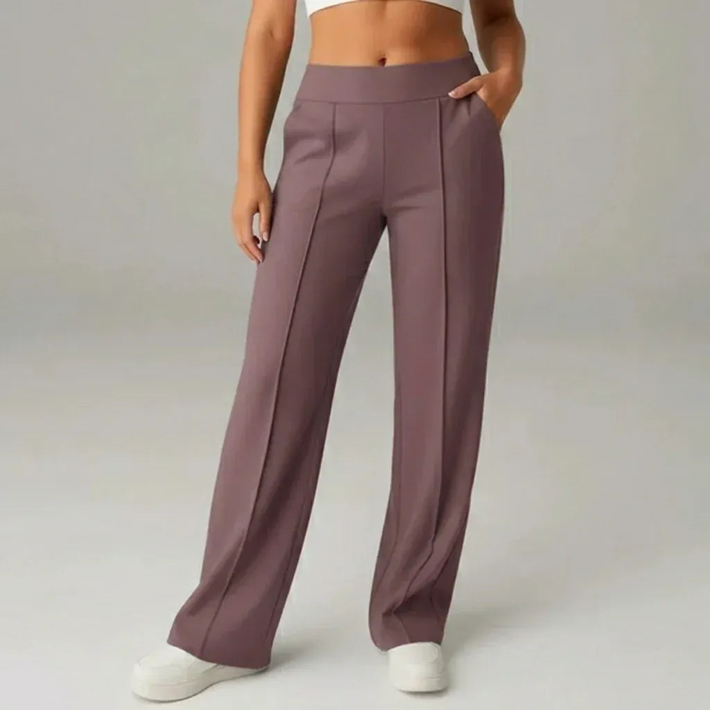 SoftFlex Comfort | Pantaloni a vita alta elasticizzati a gamba larga - VEIGGARA