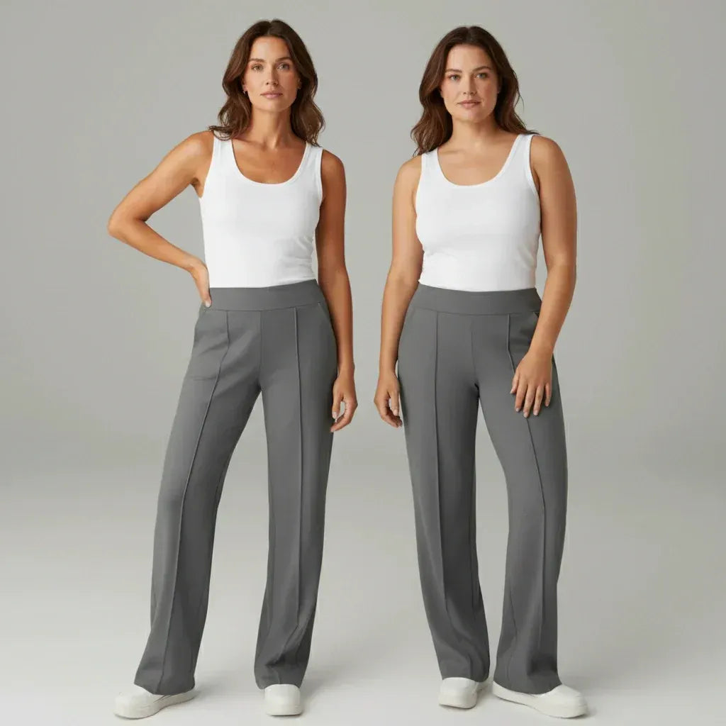 SoftFlex Comfort | Pantaloni a vita alta elasticizzati a gamba larga - VEIGGARA