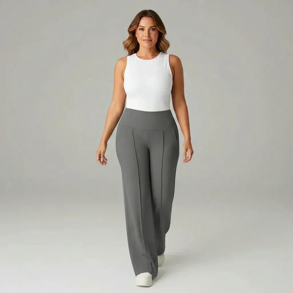 SoftFlex Comfort | Pantaloni a vita alta elasticizzati a gamba larga - VEIGGARA