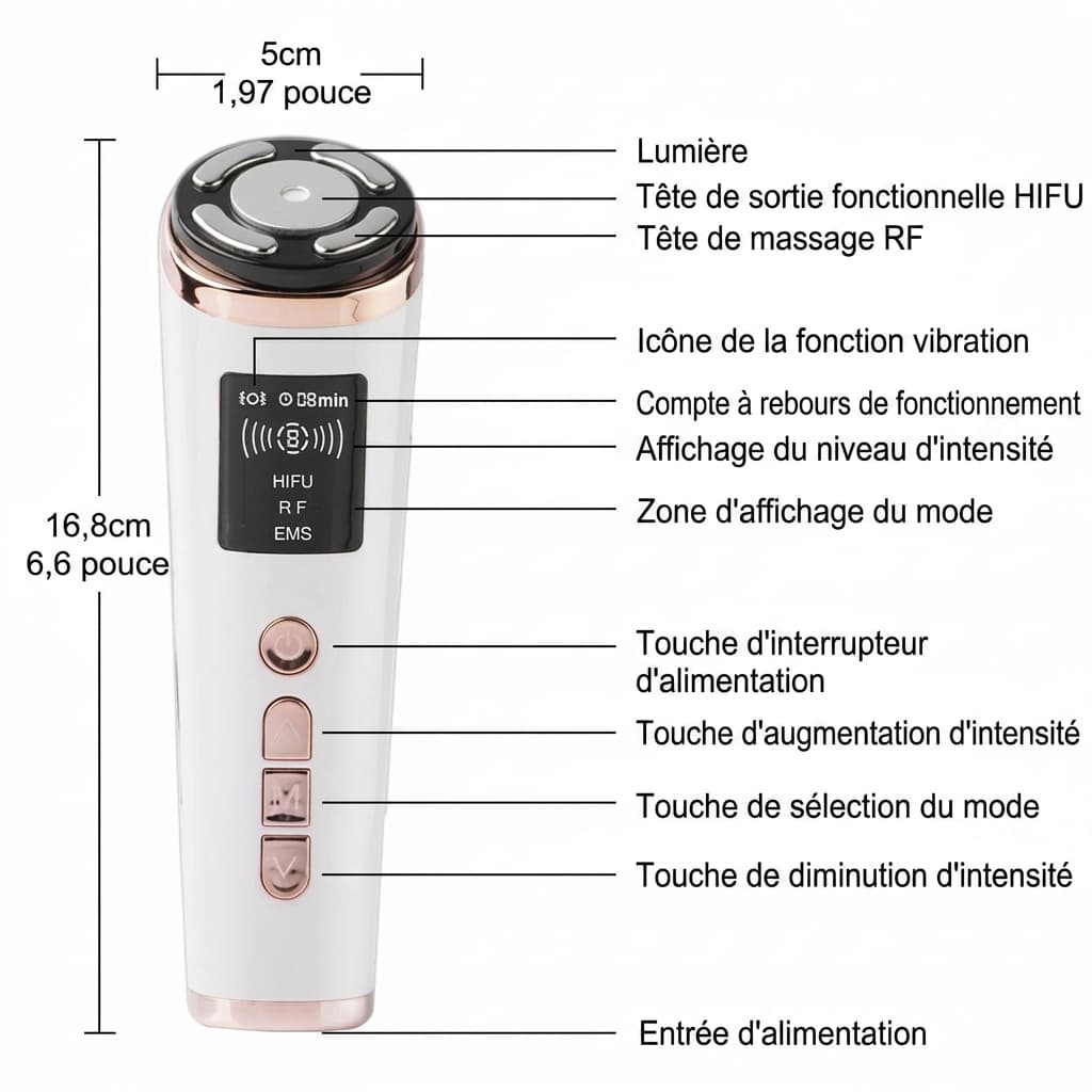 UltraSkin Lift™ Dispositivo portatile a ultrasuoni HIFU - VEIGGARA