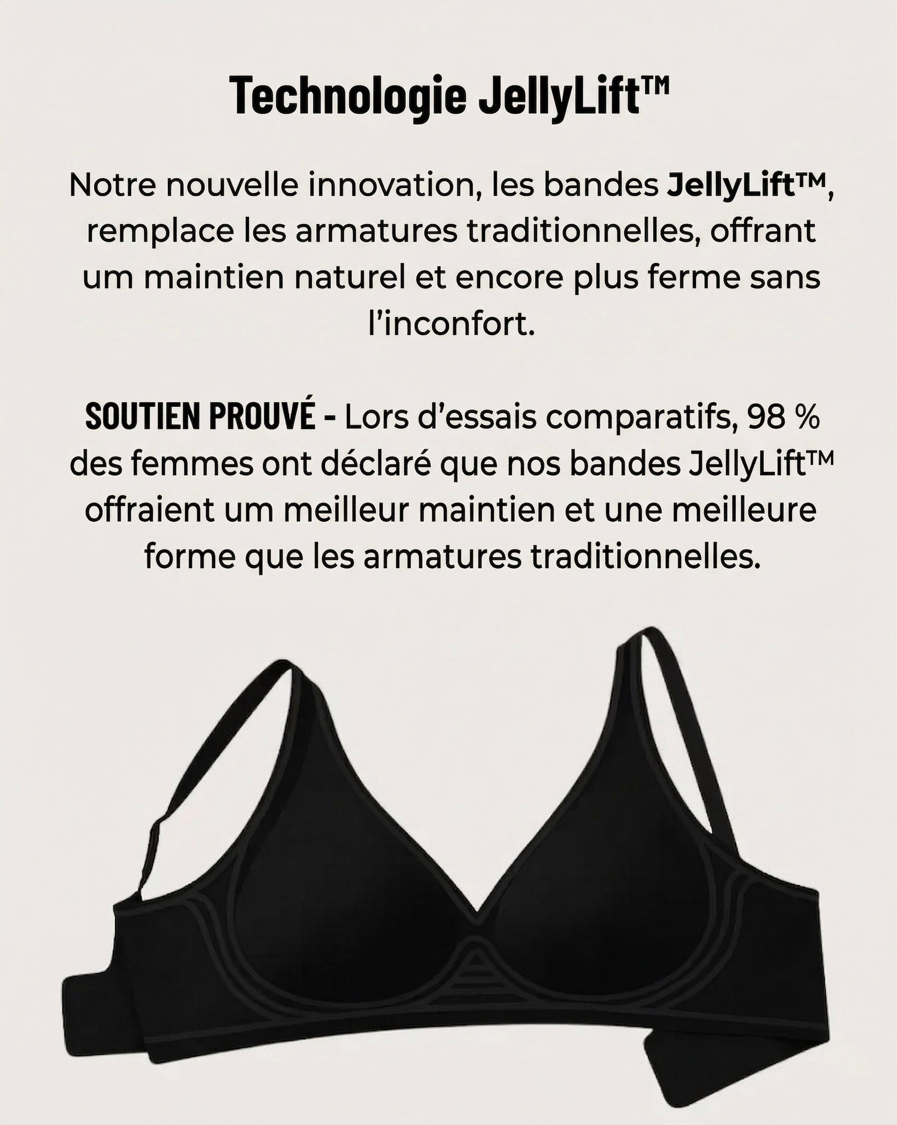 Reggiseno push-up senza cuciture con imbottitura in gel | VEIGGARA