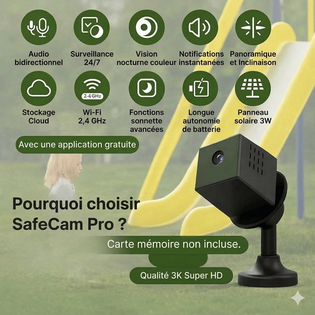 SafeCam PRO - Telecamera di sicurezza | VEIGGARA