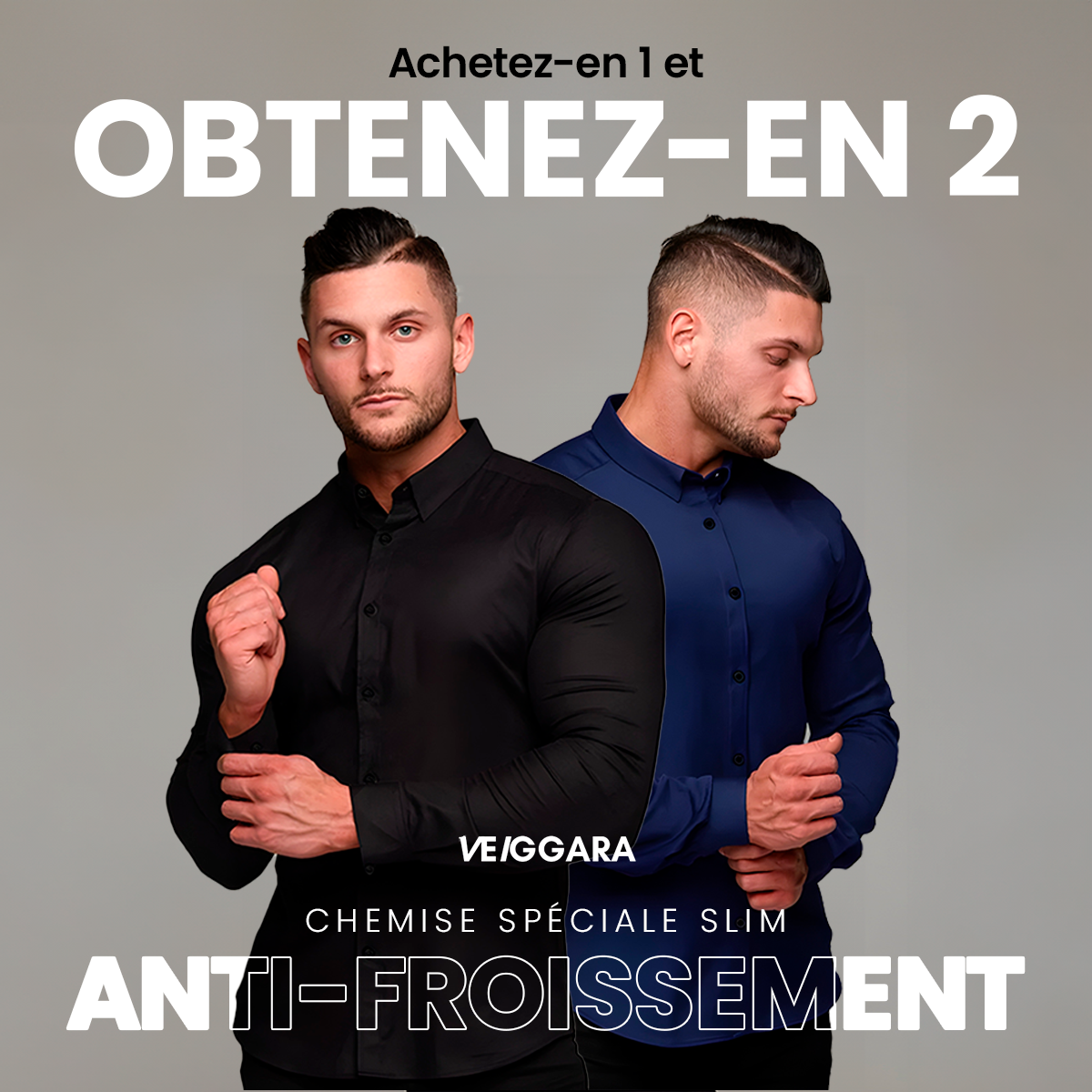 VEIGGARA | Chemise spéciale Slim anti-froissement (Achetez-en 1 et obtenez-en 2)