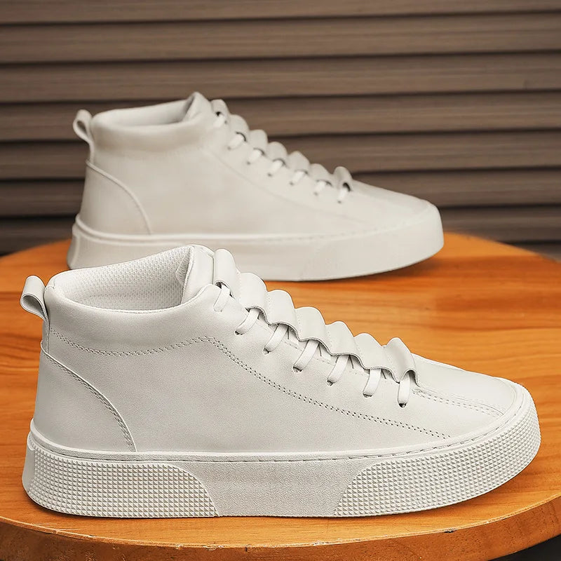 VEIGGARA | Herfstsneakers voor heren: leer en antislipcanvas