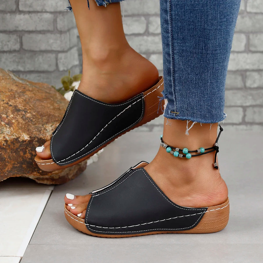 Veiggara Sandale Orthopedique Femme - été Confortable Mules
