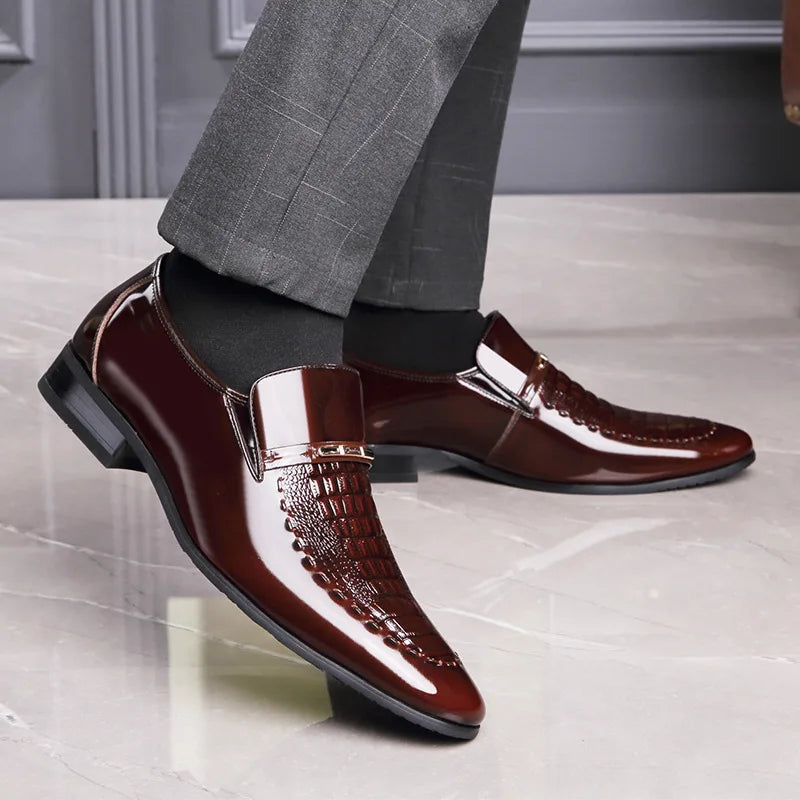 VEIGGARA | Chaussures d'affaires de luxe pour hommes, bout étroit.