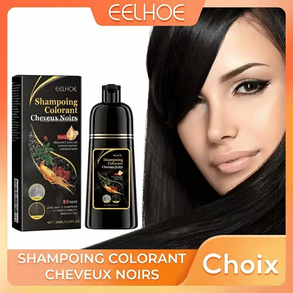 Shampoing réparateur et colorant pour cheveux noirs | Veiggara
