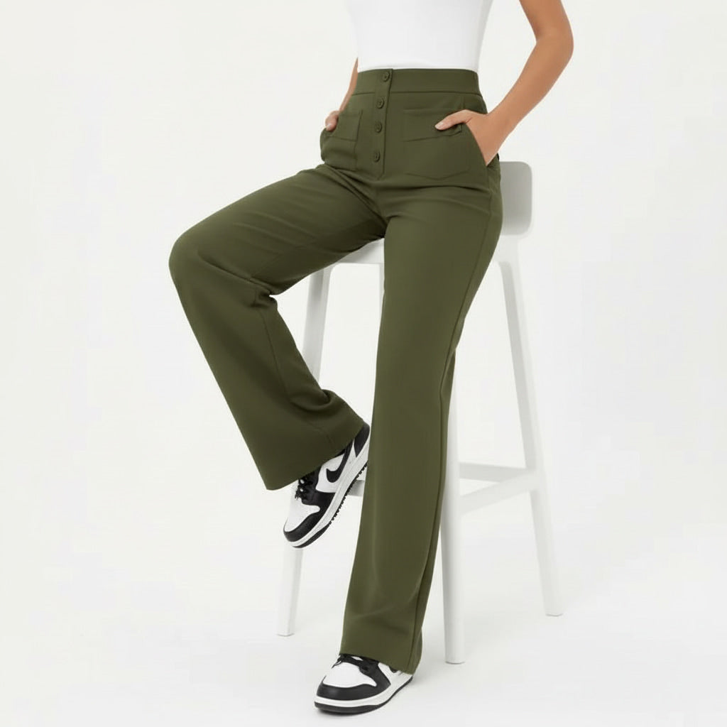 VEIGGARA | Pantaloni casual a vita alta