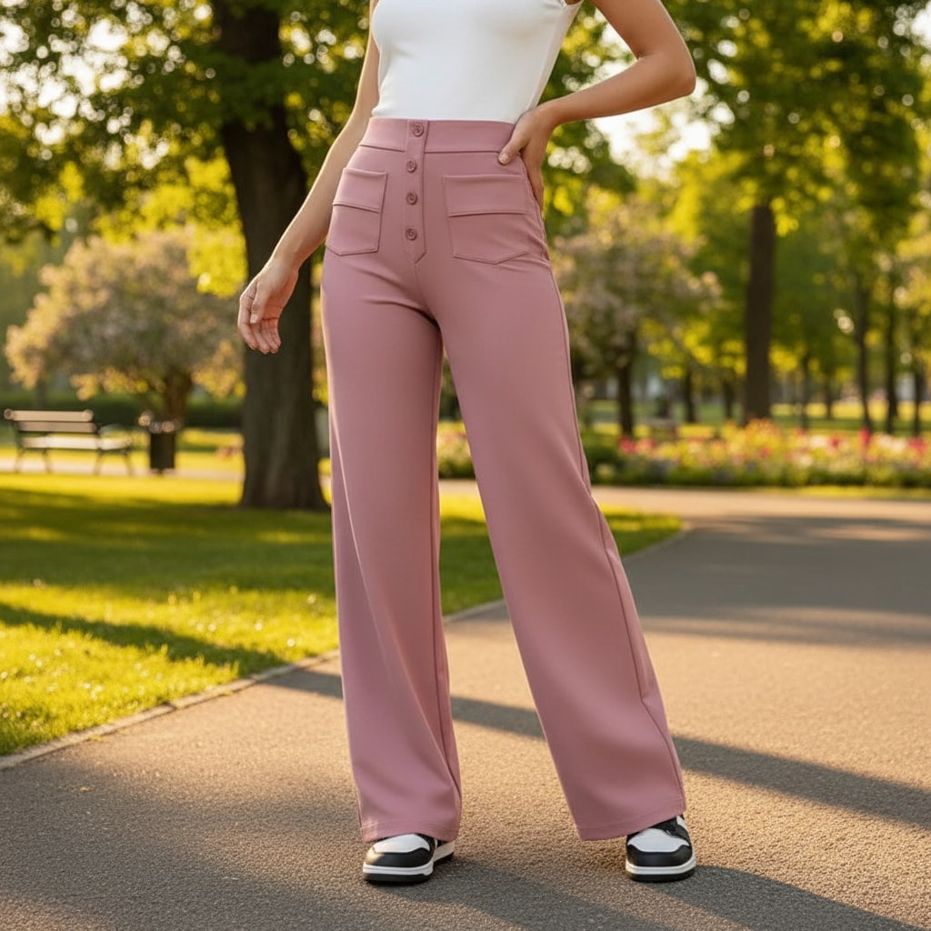 VEIGGARA | Pantaloni casual a vita alta