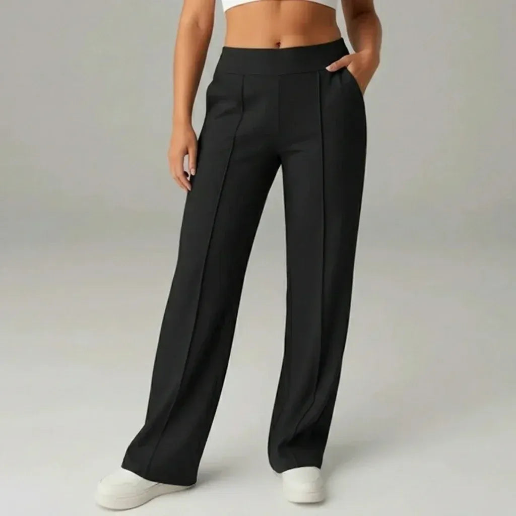 SoftFlex Comfort | Pantaloni a vita alta elasticizzati a gamba larga - VEIGGARA