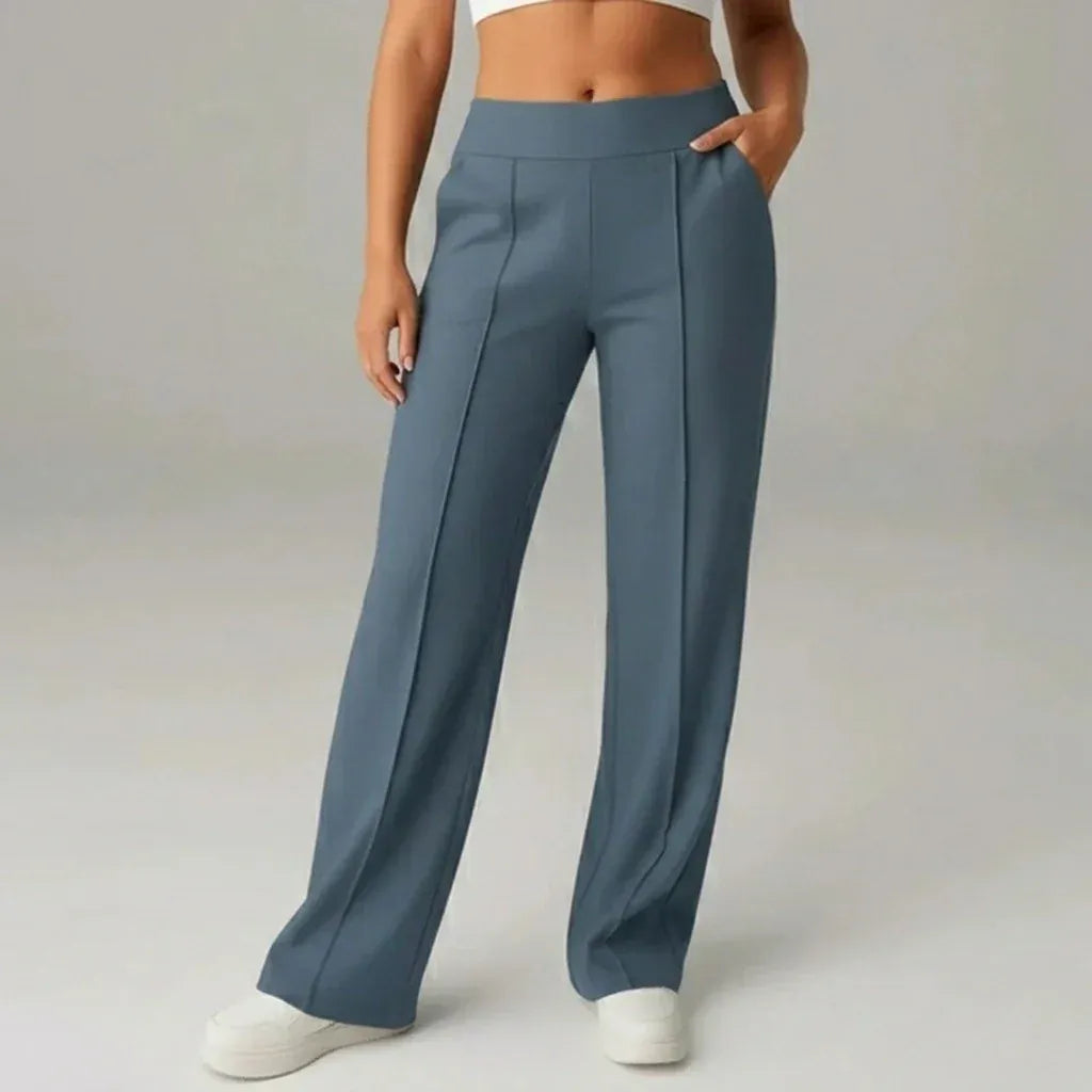 SoftFlex Comfort | Pantaloni a vita alta elasticizzati a gamba larga - VEIGGARA