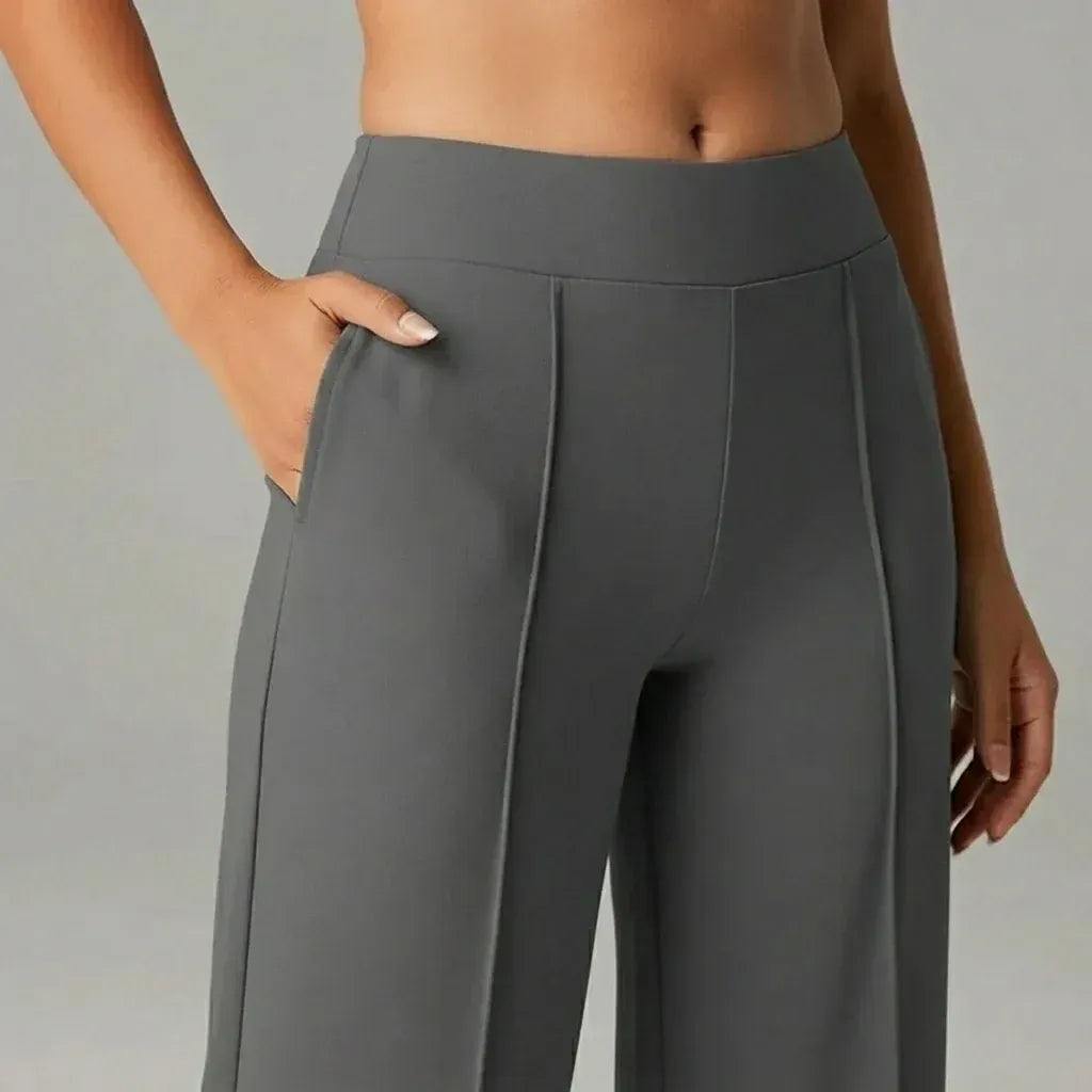 SoftFlex Comfort | Pantaloni a vita alta elasticizzati a gamba larga - VEIGGARA