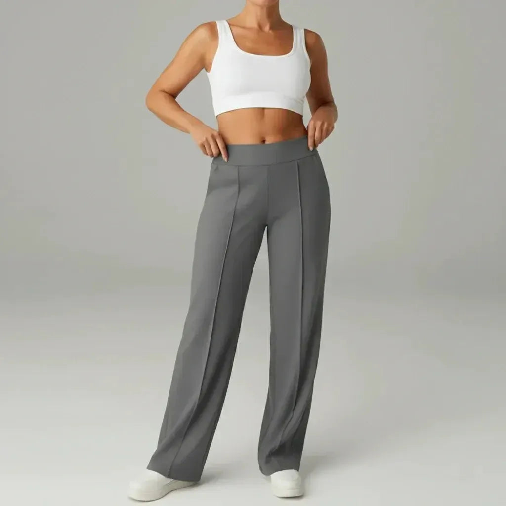 SoftFlex Comfort | Pantaloni a vita alta elasticizzati a gamba larga - VEIGGARA