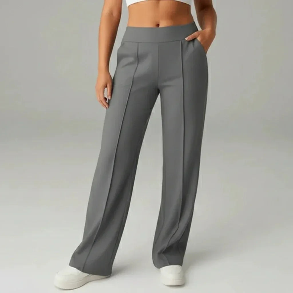 SoftFlex Comfort | Pantaloni a vita alta elasticizzati a gamba larga - VEIGGARA